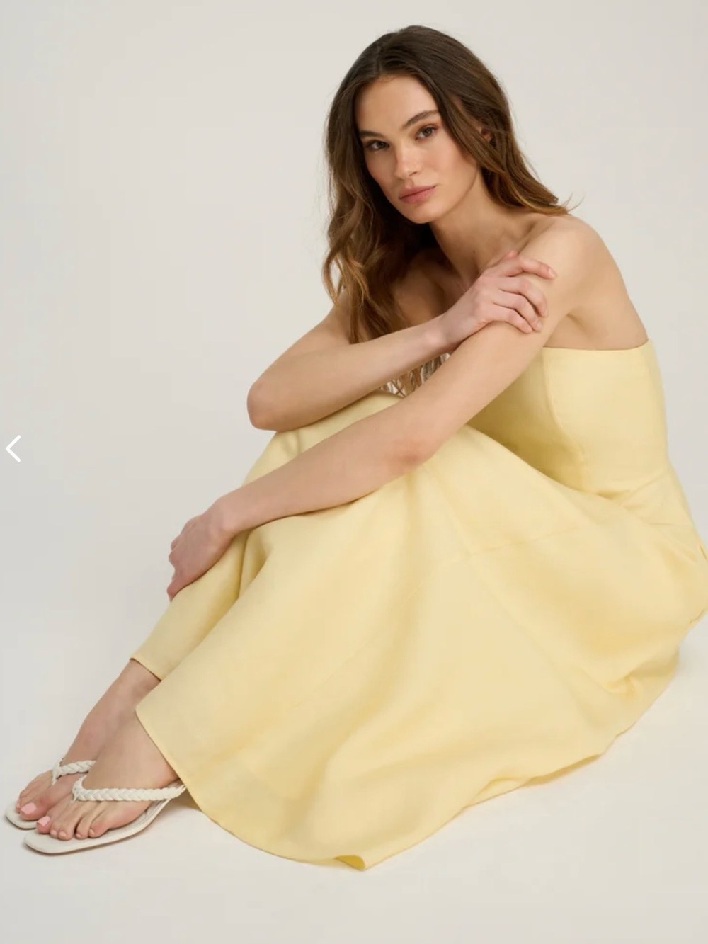 Favorite Daughter The Favorite Linen Dress Strapless Maxi MoonBeam Dress 4 - Picture 3 of 15